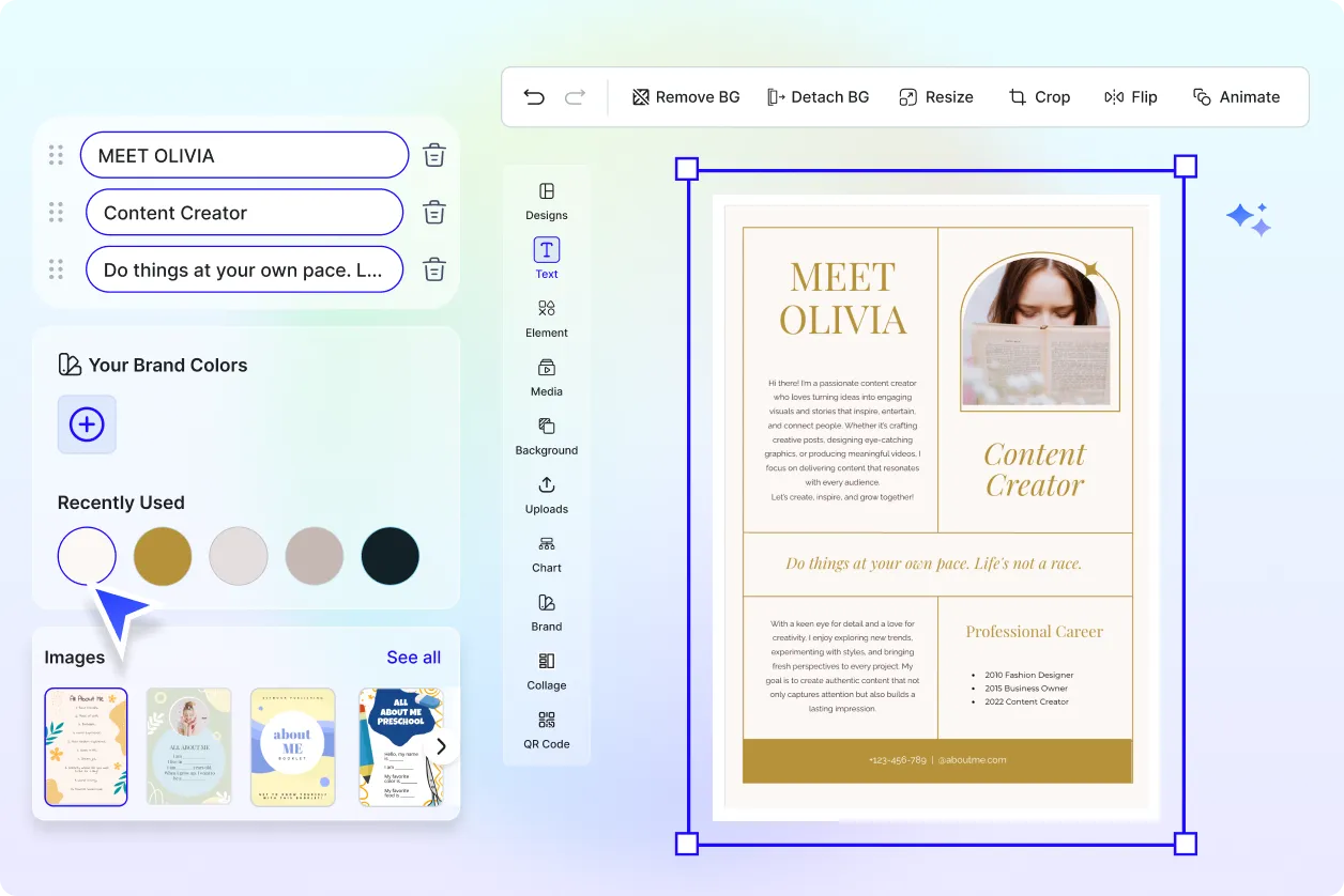 Free AI About Me Generator, Free About Me Maker Online